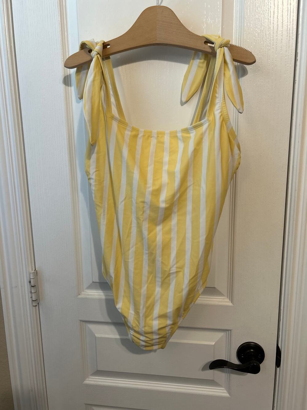 Kona Sol Yellow and White Striped One Piece Adjustable L